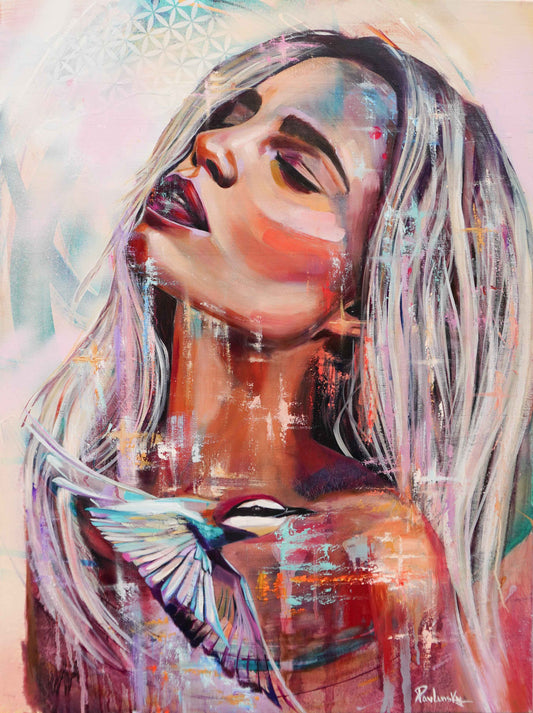 Free to shine — original painting by Pavlinsky, abstract realism, Zermatt