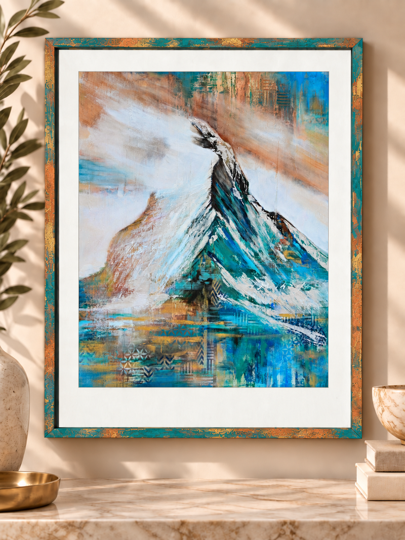 Hand-painted wooden frame