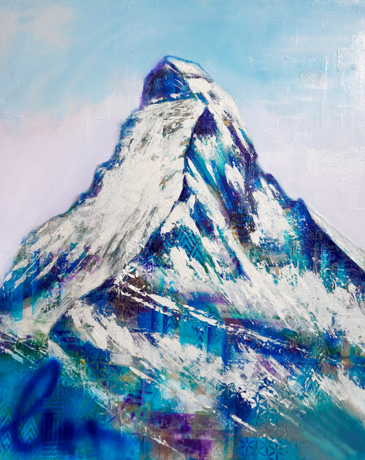 Magic Mountain — original Matterhorn painting by Pavlinsky, abstract realism, Zermatt