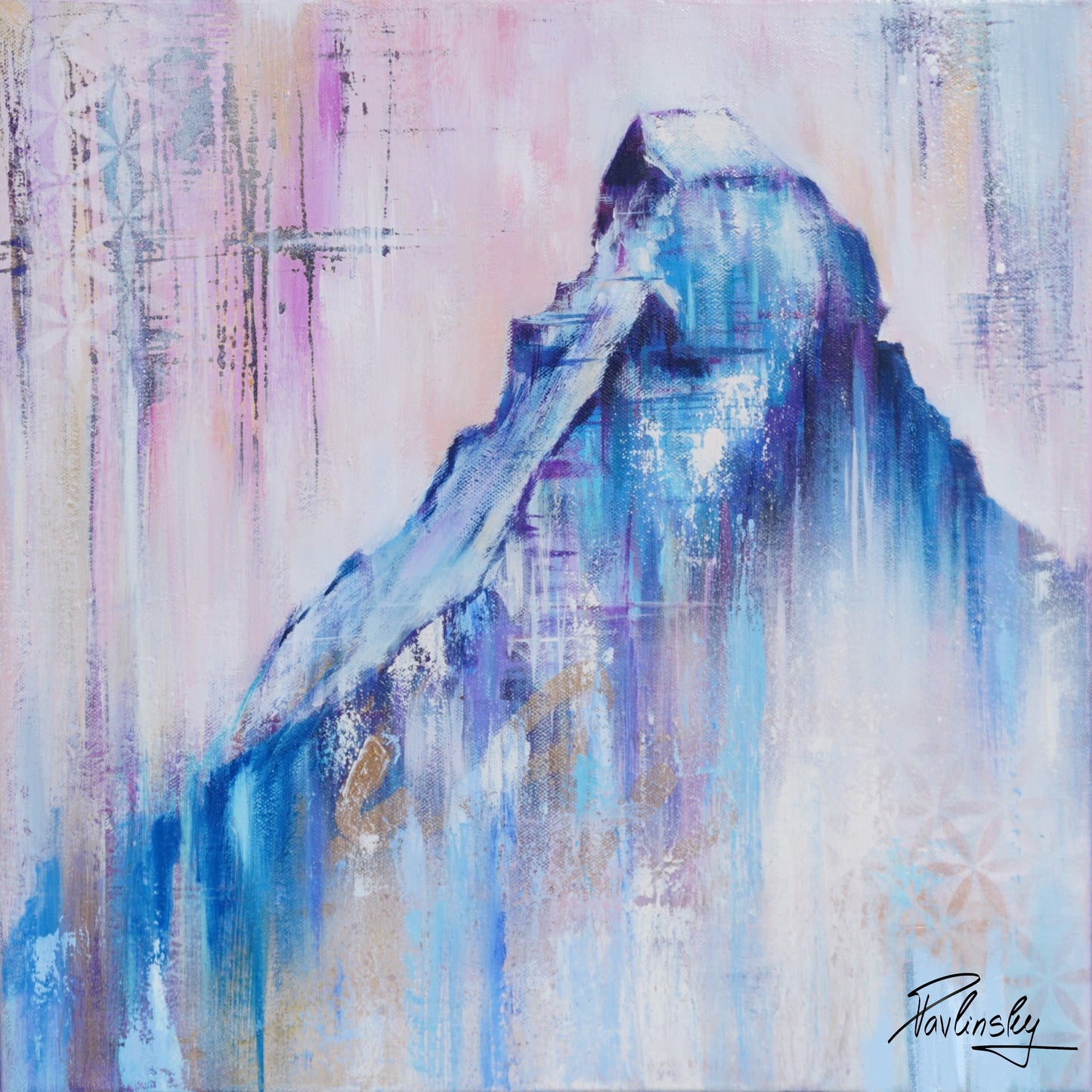 Seeing through — original small abstract painting by Pavlinsky, Zermatt