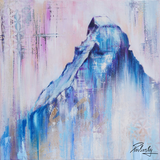 Seeing through — original small abstract painting by Pavlinsky, Zermatt